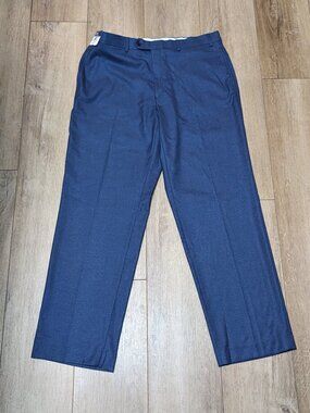 NWT Ralph Lauren Men The Comfort Flex Pant Flat Front Navy Blue Stretch 36X30